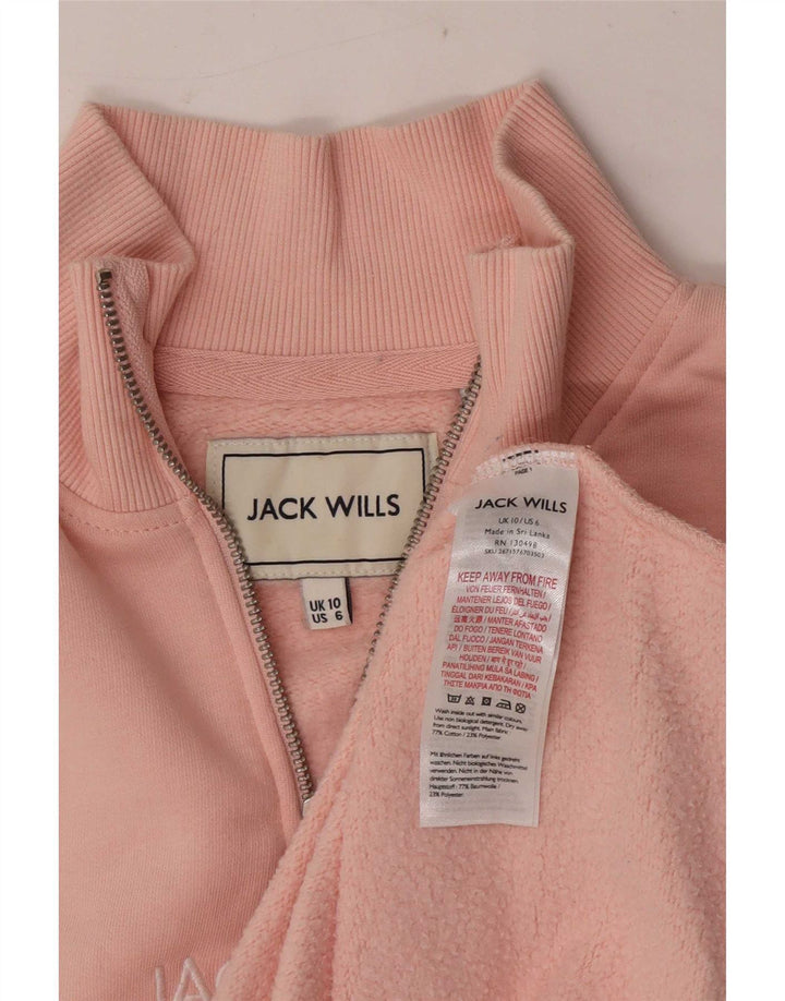 Женский джемпер оверсайз с рисунком Jack Wills UK 10, маленький розовый