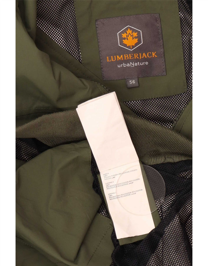 Мужская куртка-бомбер Lumberjack EU 56 3XL, зеленый нейлон
