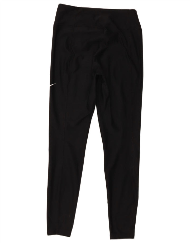 Женские леггинсы Nike Dri Fit UK 14, средний черный полиэстер