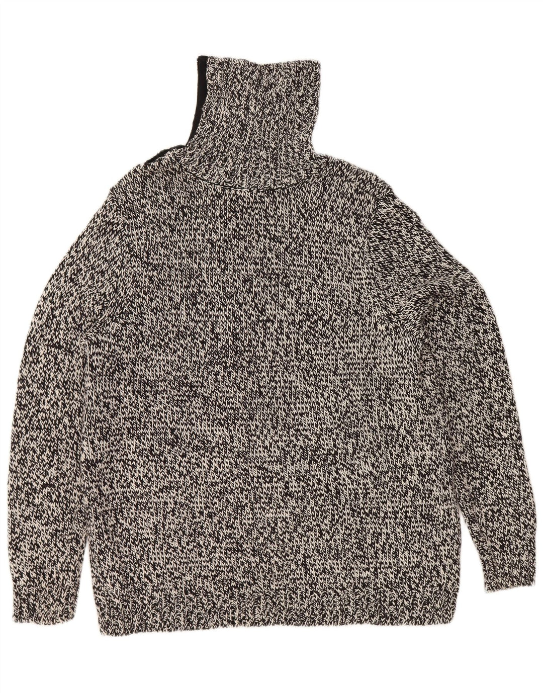 Женский джемпер Chaps с высоким воротником, Великобритания, размер 18 XL, черный хлопок с крапинками