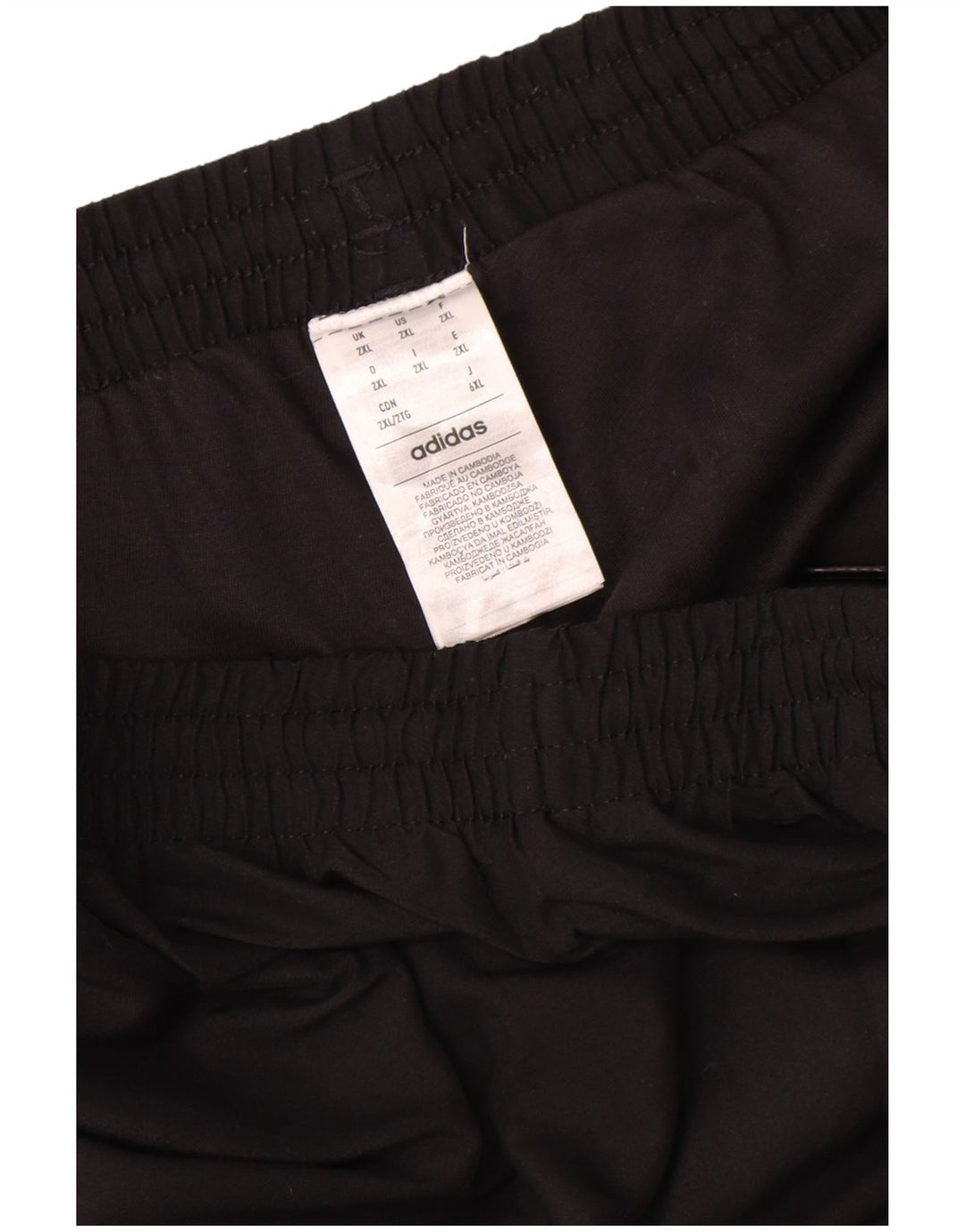 Мужские спортивные брюки Adidas 2XL черные из полиэстера с цветными блоками