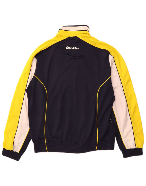 LOTTO Мужской спортивный костюм, верхняя куртка, маленький темно-синий, полиэстер с цветными блоками