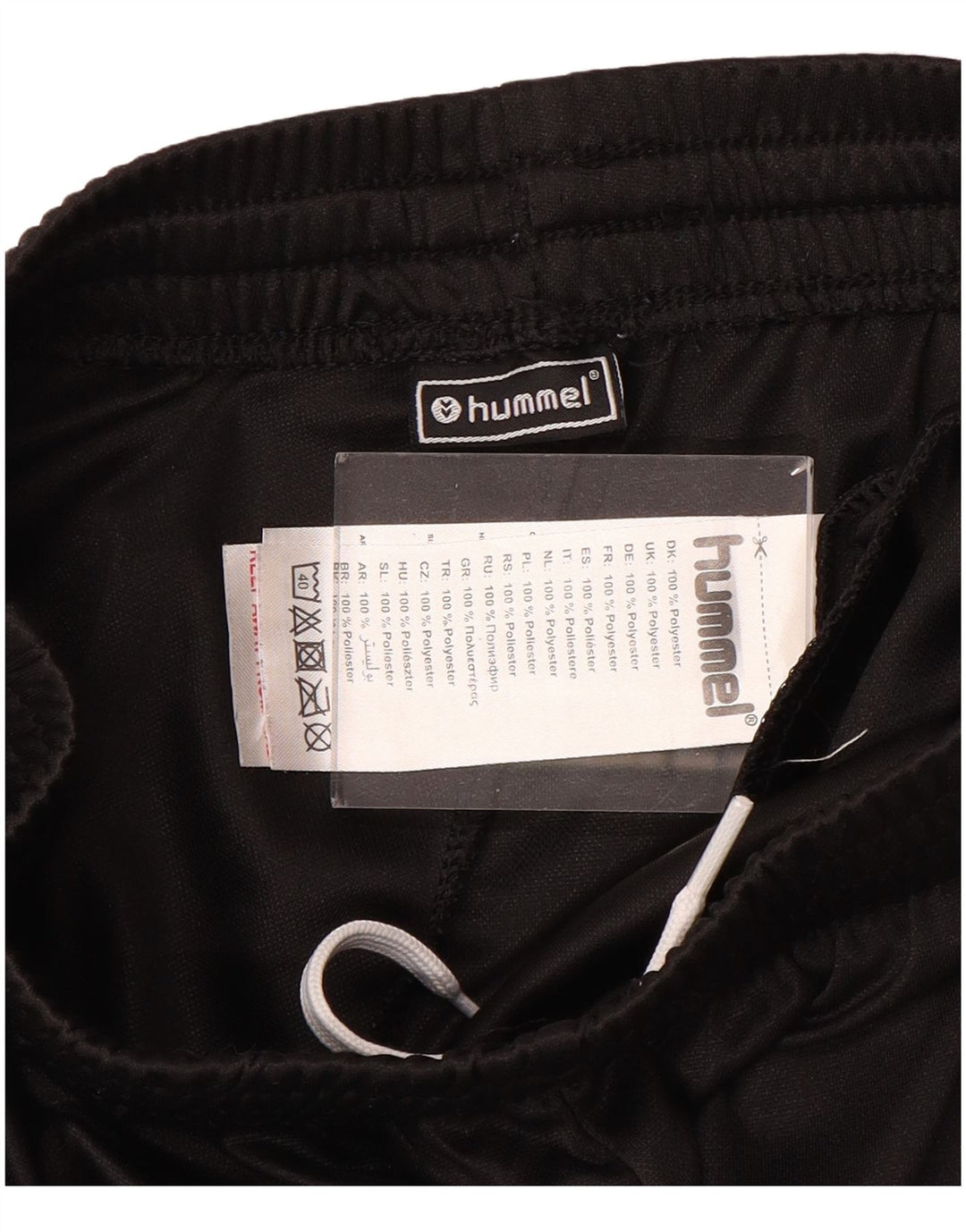HUMMEL Спортивные брюки с графическим рисунком для мальчиков 14-15 лет, черный полиэстер