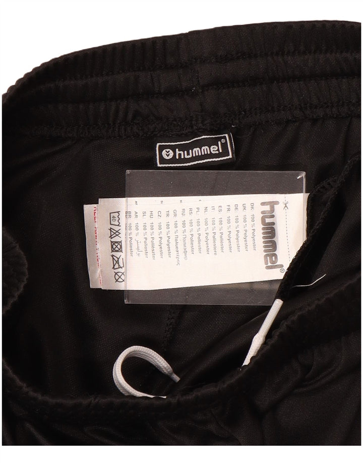 HUMMEL Спортивные брюки с графическим рисунком для мальчиков 14-15 лет, черный полиэстер