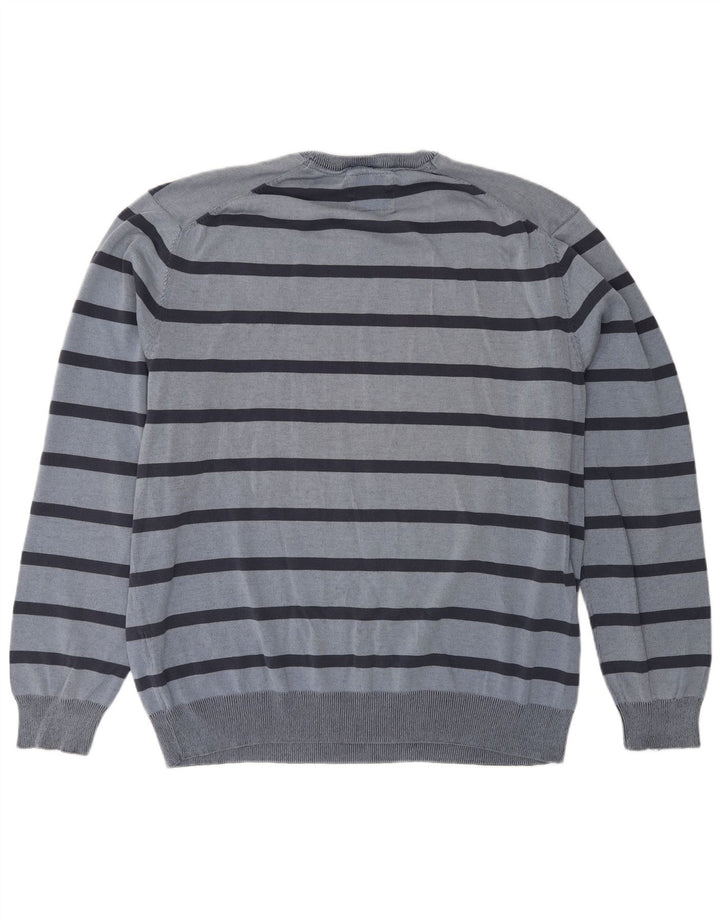 Мужской свитер Canda с круглым вырезом 2XL в синюю полоску