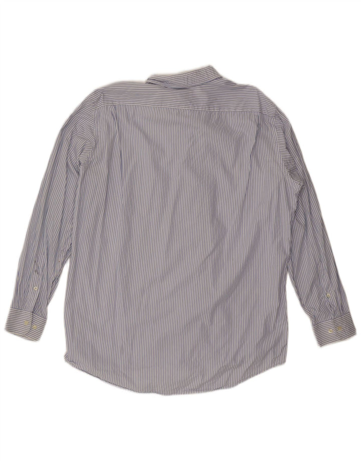 Мужская рубашка LACOSTE, размер 42, большая синяя хлопковая полоска