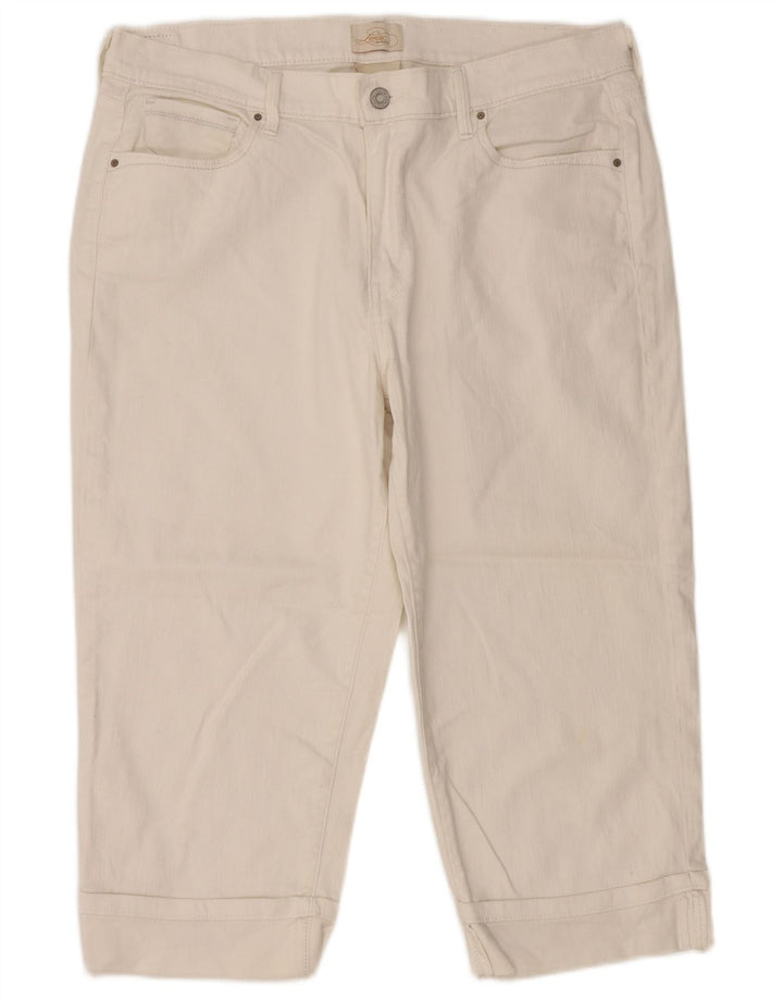 Женские джинсы-капри LEVI'S 515 США 14, большие размеры W36 L20, белый хлопок