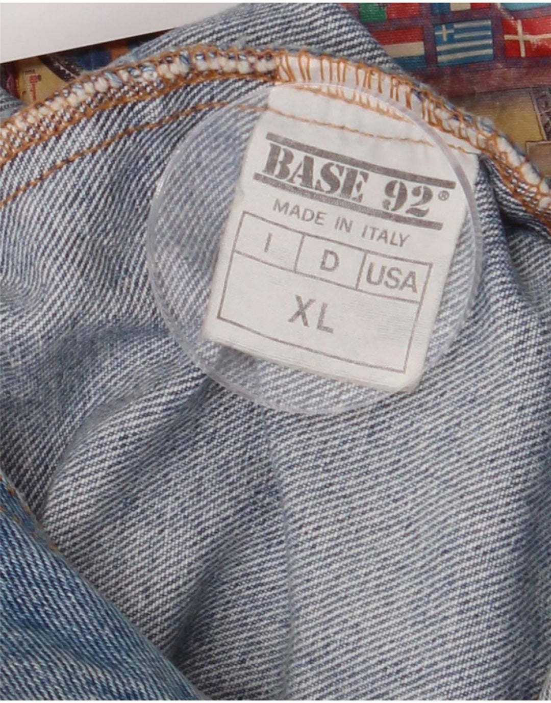 Мужская джинсовая куртка с рисунком Base 92 UK 42 XL, синяя