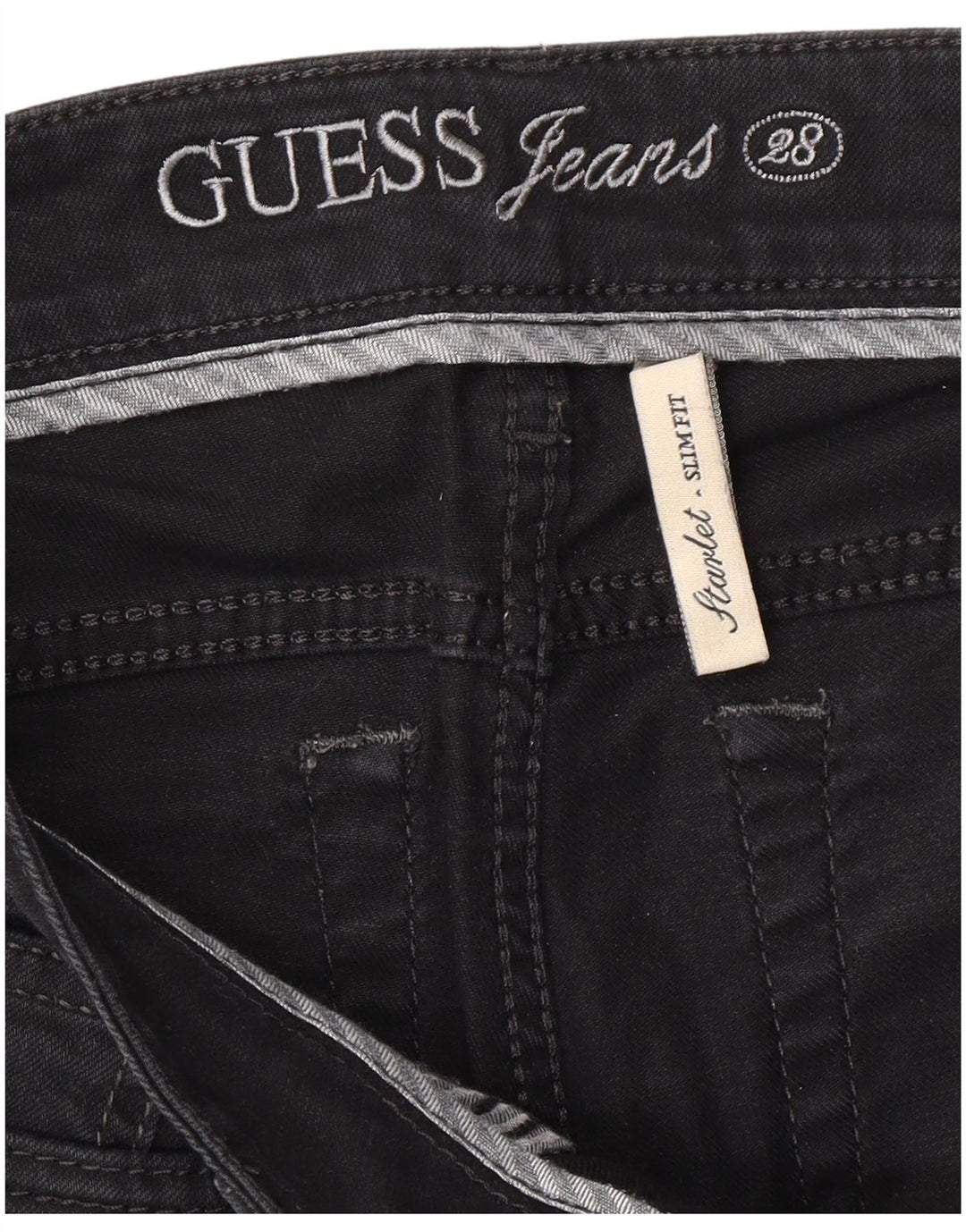 GUESS Женские джинсы Starlet Slim W28 L28 Черные