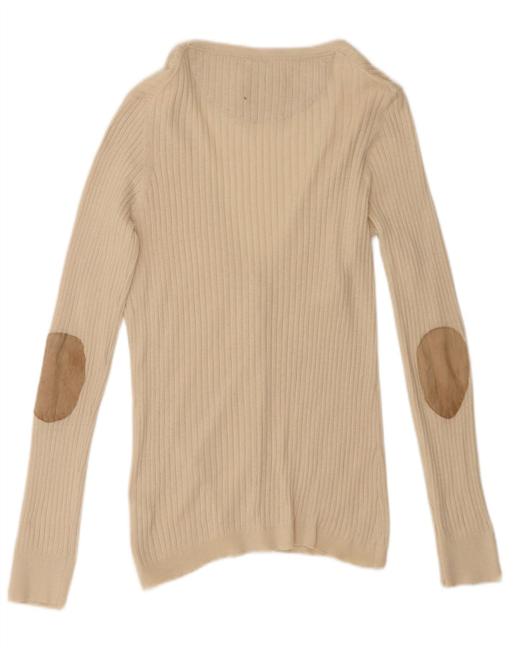 Женский кардиган Massimo Dutti UK 16, большой размер, бежевый хлопок