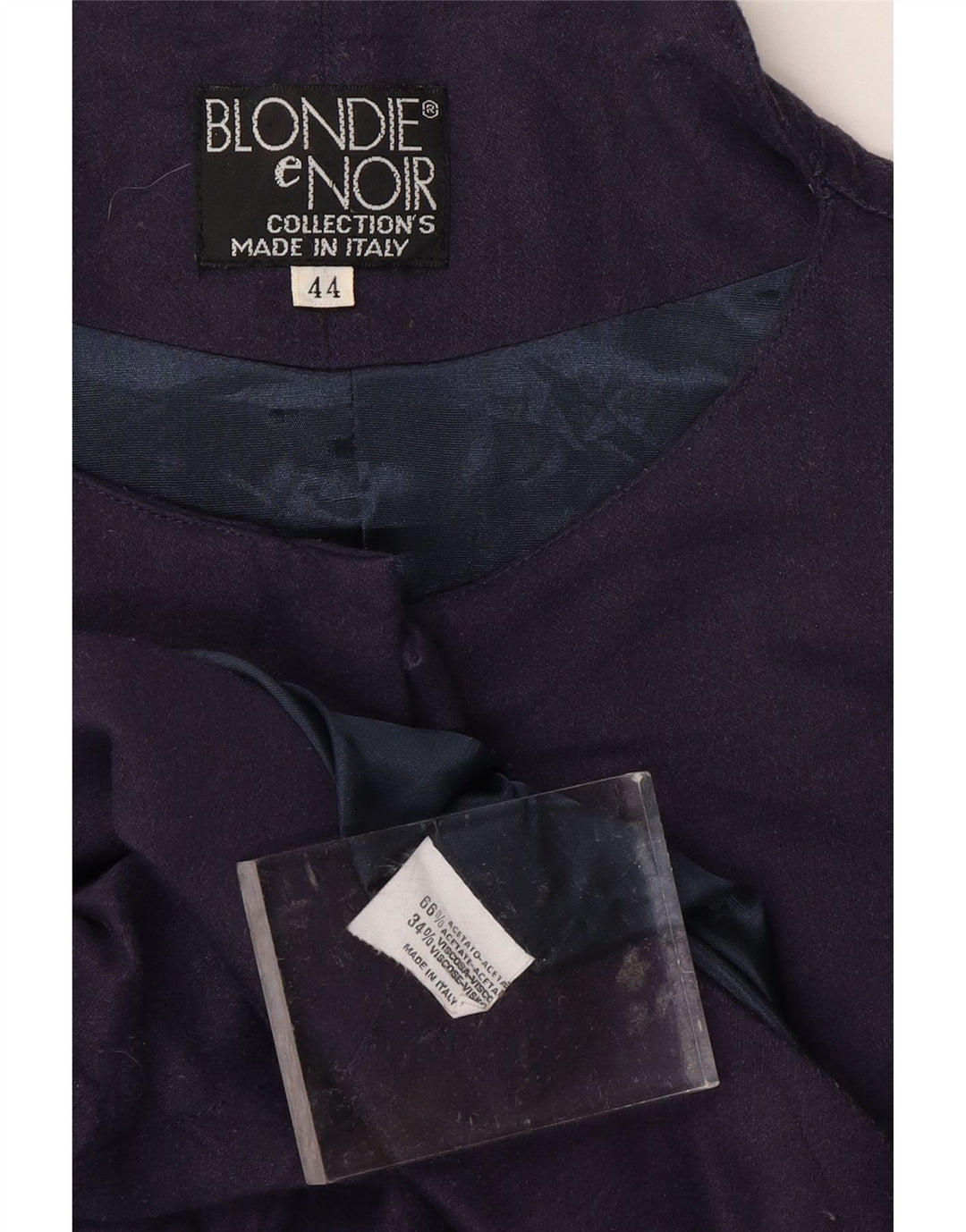 Куртка-бомбер женская VINTAGE IT 44 Medium Navy Blue Acetate