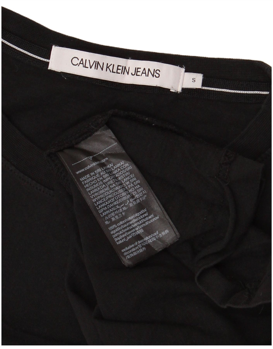 CALVIN KLEIN JEANS Мужская футболка с рисунком, маленький черный хлопок
