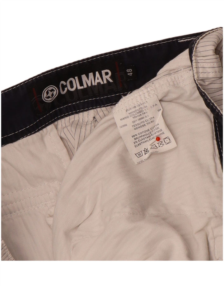 Colmar Мужские шорты карго IT 48 Medium W32 Серые в тонкую полоску, хлопок