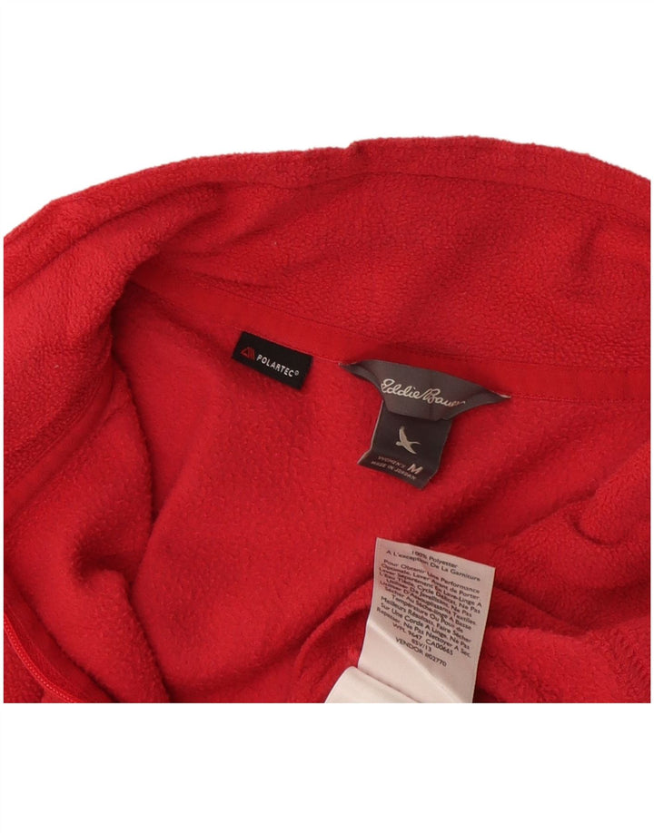Женский флисовый джемпер с воротником на молнии Eddie Bauer UK 14, средний розовый полиэстер