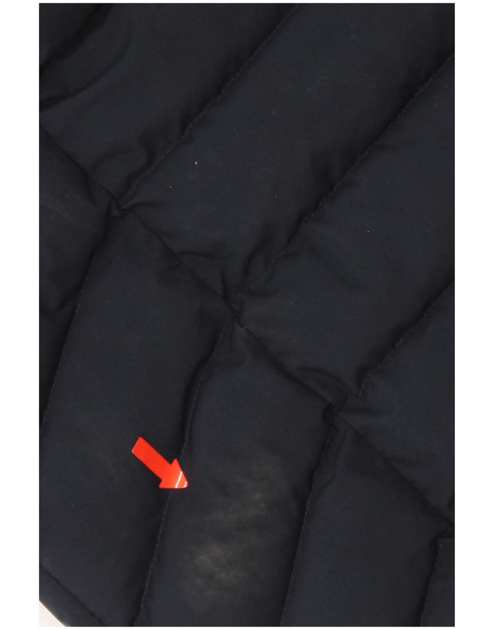 Женское стеганое пальто с капюшоном Superdry UK 10, маленький темно-синий, полиэстер