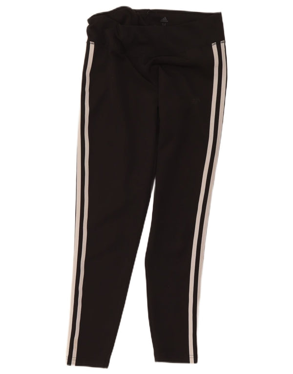 Женские укороченные леггинсы Adidas Climalite UK 12/14, средний черный полиэстер