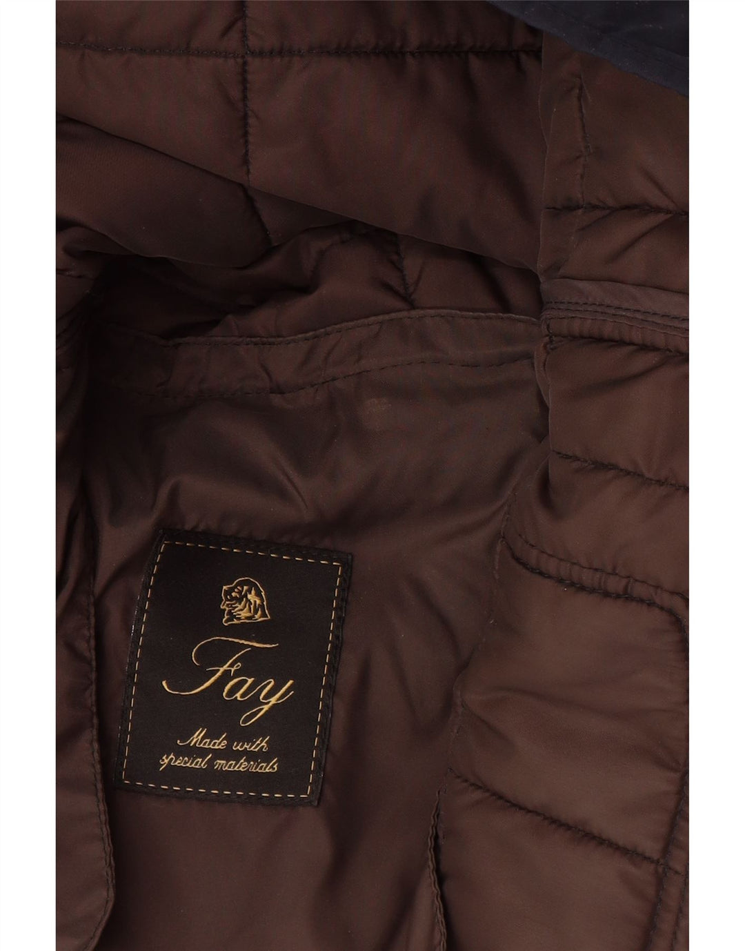 Мужская стеганая куртка Fay UK 36, маленькая, темно-синяя