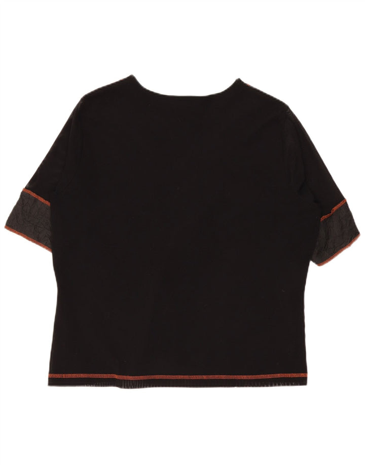 Женская блузка Gerry Weber Top UK 16, большая черная цветная блокировка