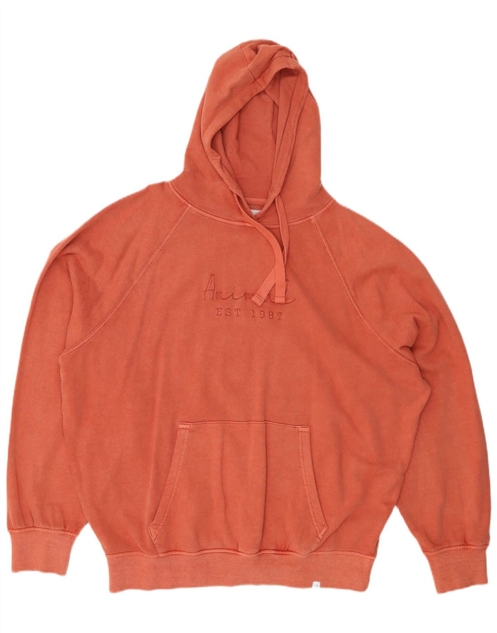 Женский джемпер с капюшоном оверсайз с рисунком ANIMAL, размер UK 14, большой розовый хлопок