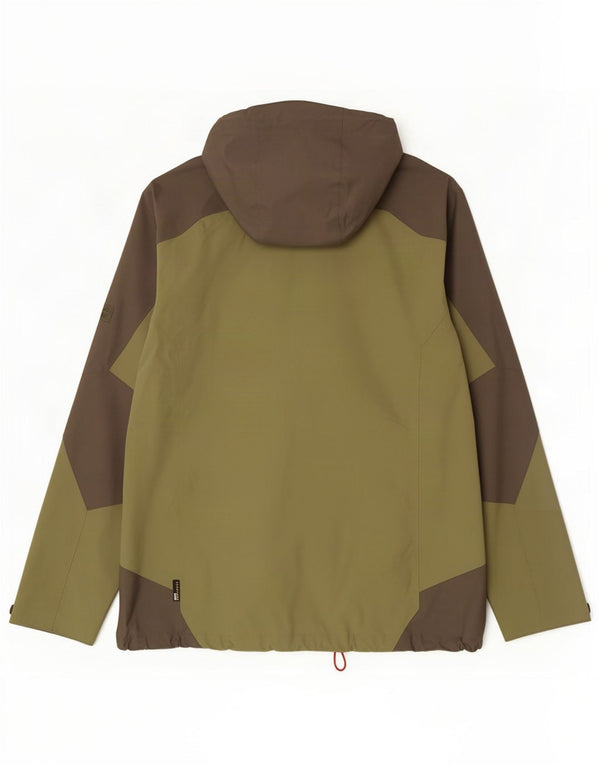 Мужская непромокаемая куртка Jack Wolfskin с капюшоном, Великобритания, 44/46 XL, цвет хаки, цветные блоки