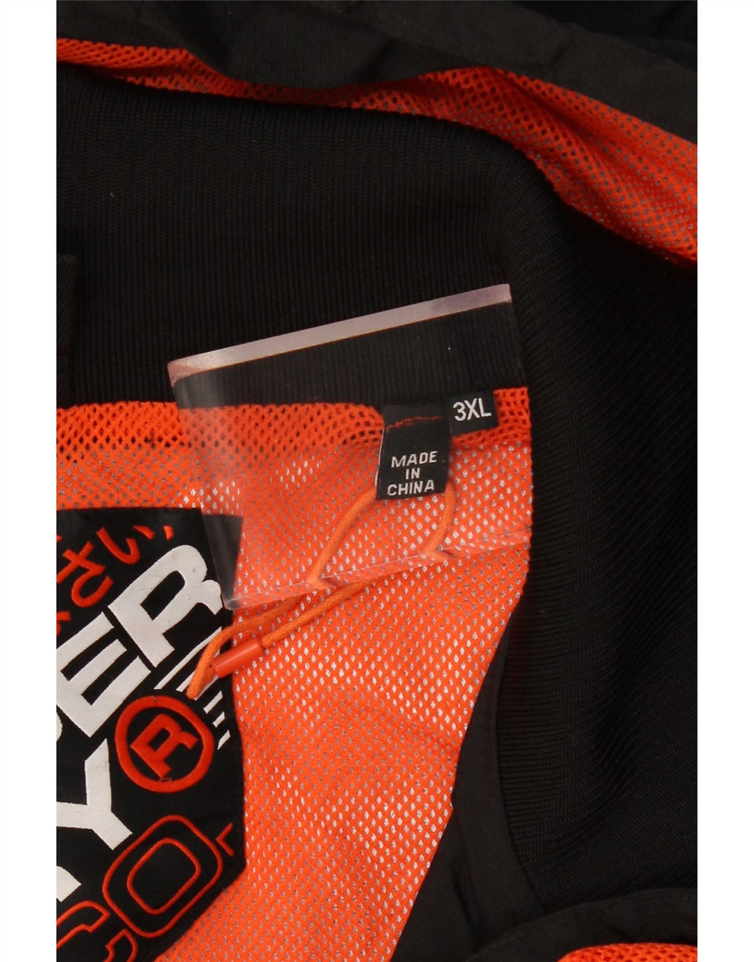 SUPERDRY Мужская ветровка с капюшоном UK 46 3XL Черный