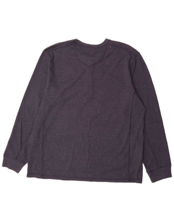 Мужской топ Eddie Bauer с длинным рукавом 2XL, темно-синий, хлопок