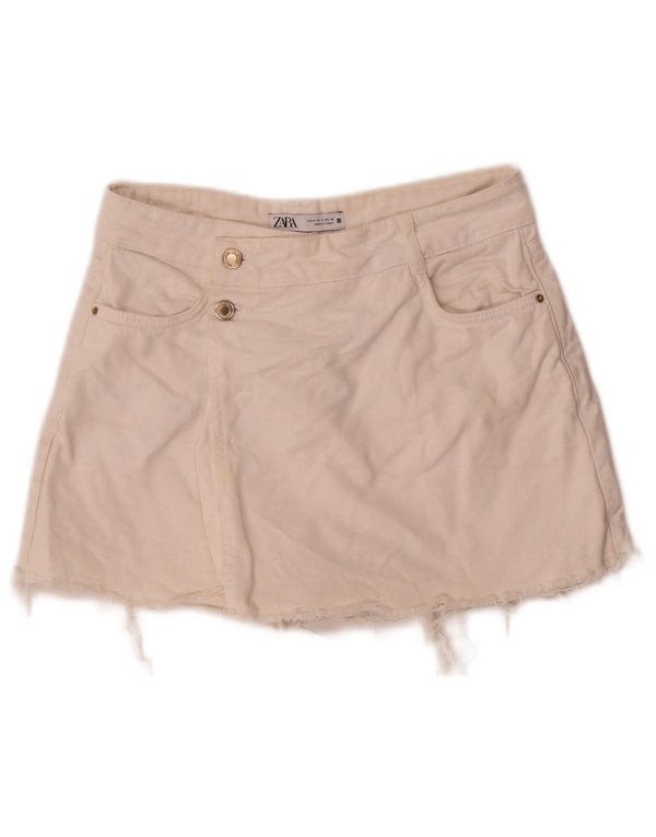 Женские джинсовые шорты Zara, маленькие W26, белый хлопок