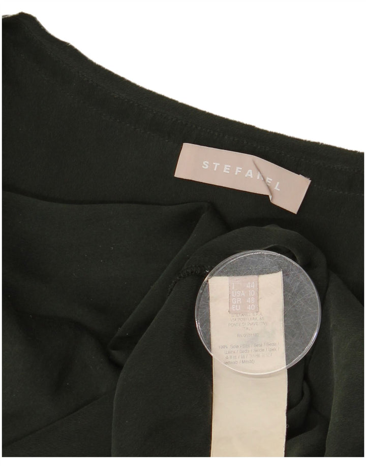 Женская блузка с длинным рукавом Stefanel IT 44, средний хаки, шелк