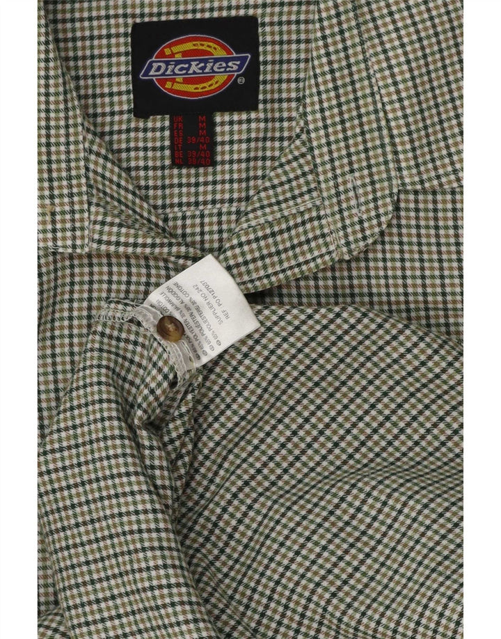 Мужская рубашка Dickies, средний зеленый цвет, полиэстер с узором «гусиные лапки»