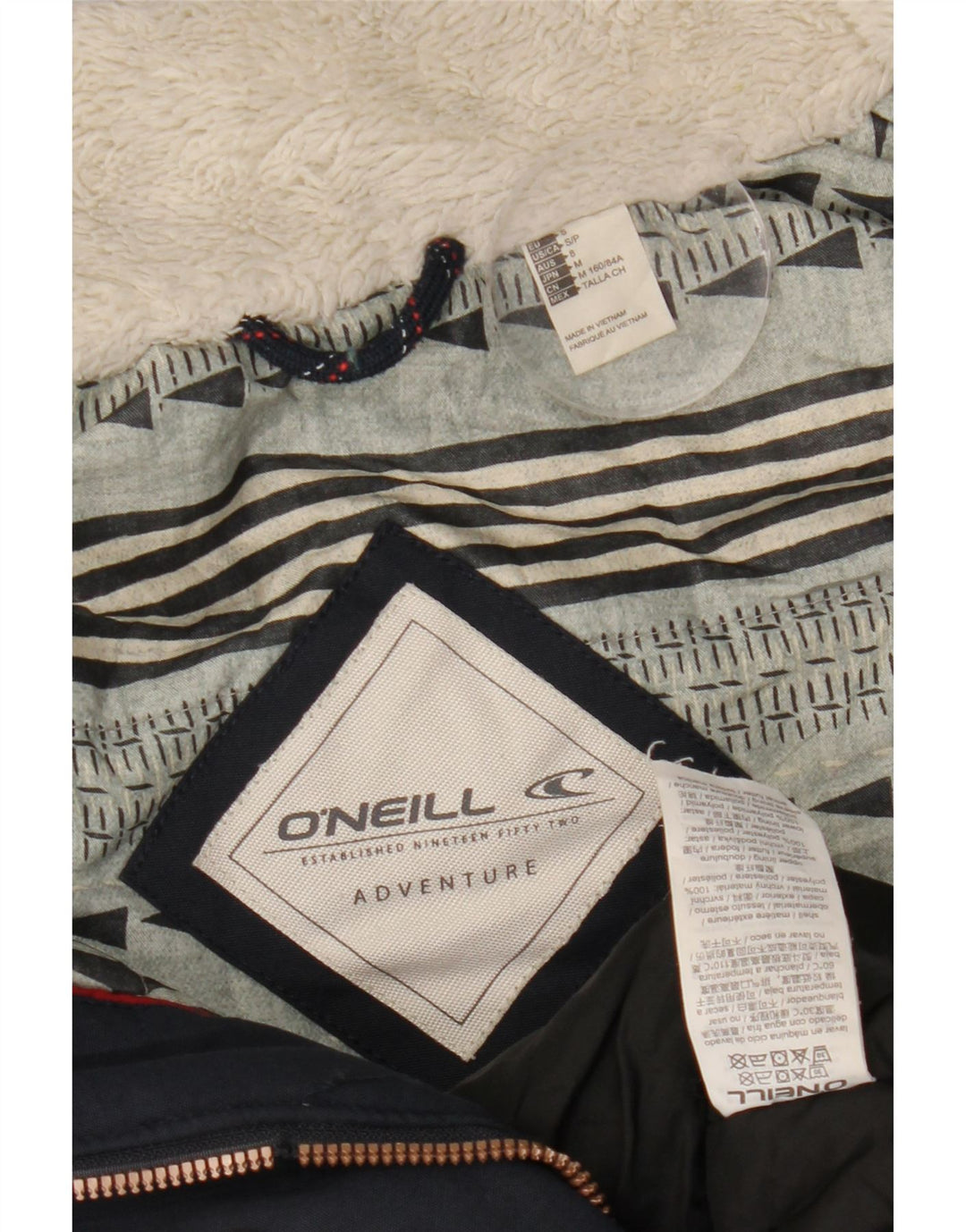 Женская парка O'NEILL с капюшоном UK 10, маленькая, темно-синяя, полиэстер