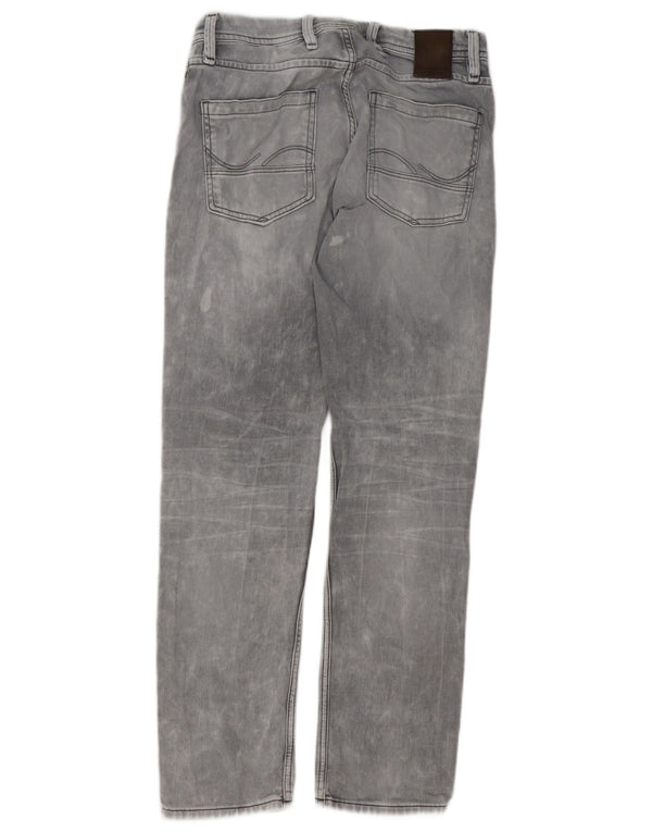 Мужские прямые джинсы Jack & Jones Tim Acid Wash W30 L30, серые, хлопковые