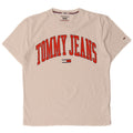 Tommy Hilfiger Мужская футболка обычного кроя с рисунком, топ среднего размера, белый хлопок