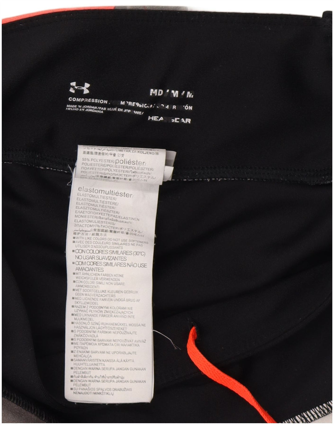 Женские леггинсы UNDER ARMOR Heat Gear UK 12, средние, черные с геометрическим узором