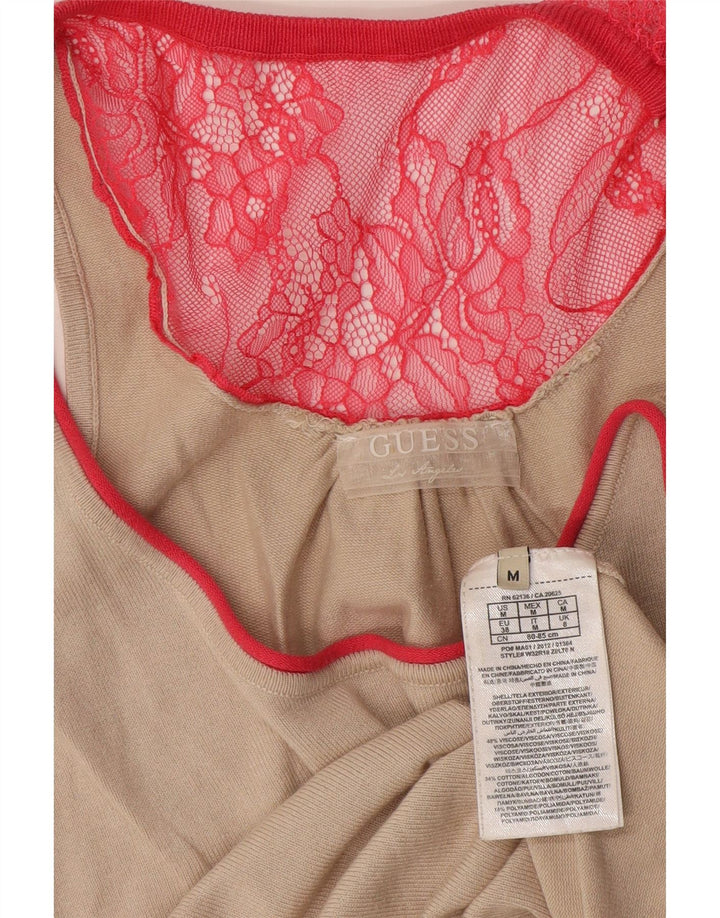 Женский жилет Guess By Marciano Top UK 14, средний бежевый, вискоза