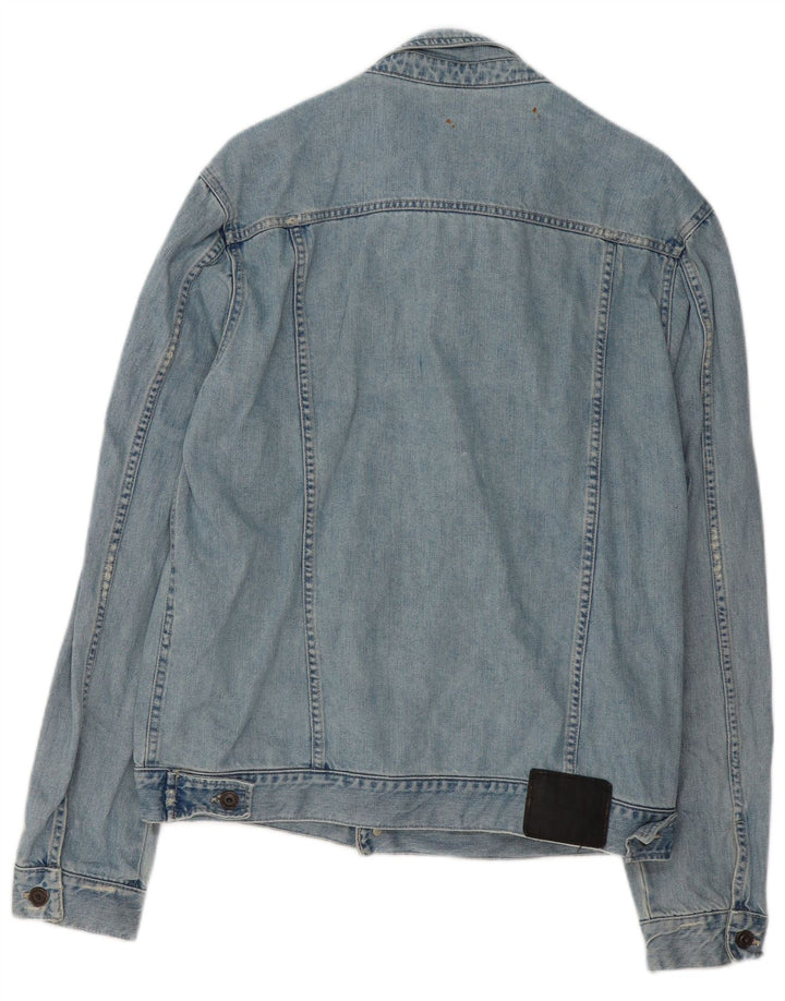 Мужская джинсовая куртка ZARA UK 42 XL, синяя, хлопок