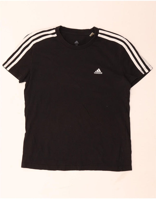Женская футболка Adidas Top UK 12/14, средний черный хлопок