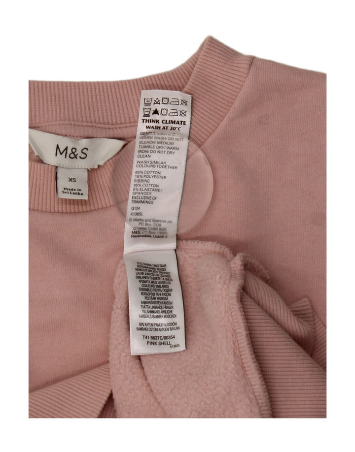 Женский свитер оверсайз Marks & Spencer UK 6 XS, розовый хлопок