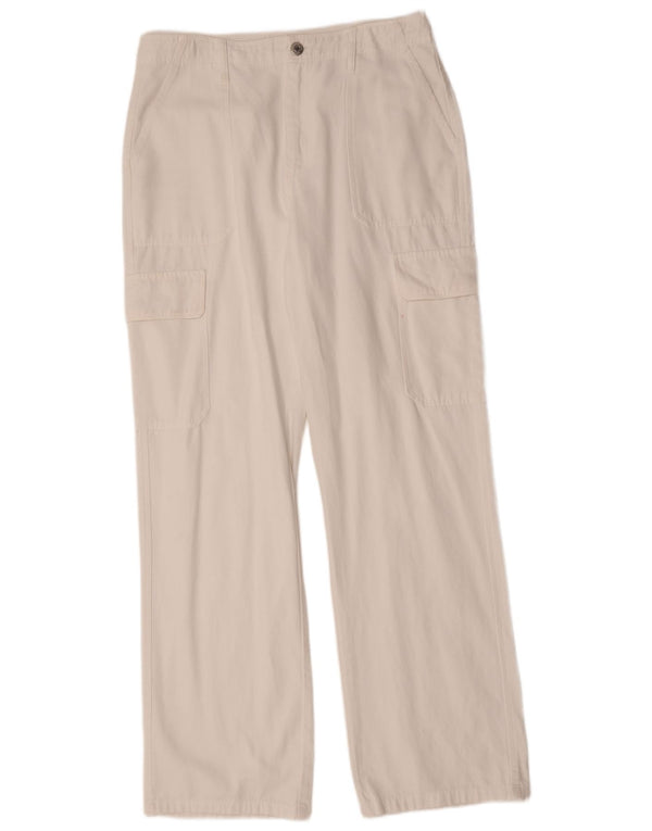 Женские прямые брюки карго Zara EU 42, большие W32 L33, белые