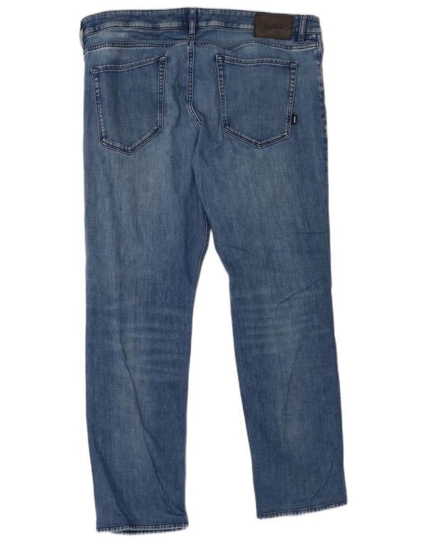 Мужские прямые джинсы Hugo Boss Maine Regular Fit W36 L30, синий хлопок