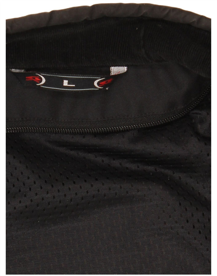 Мужская бомбер Spyke с графическим рисунком UK 40, большая черная байкерская куртка с цветными блоками