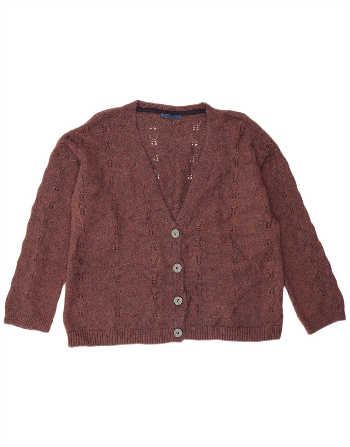 Женский кардиган свободного кроя White Stuff, Великобритания 14, средний темно-бордовый акрил