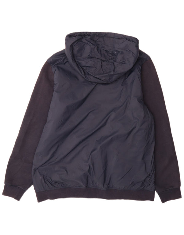 Crew Clothing Мужская утепленная куртка с капюшоном UK 42 XL Темно-синий с цветными блоками