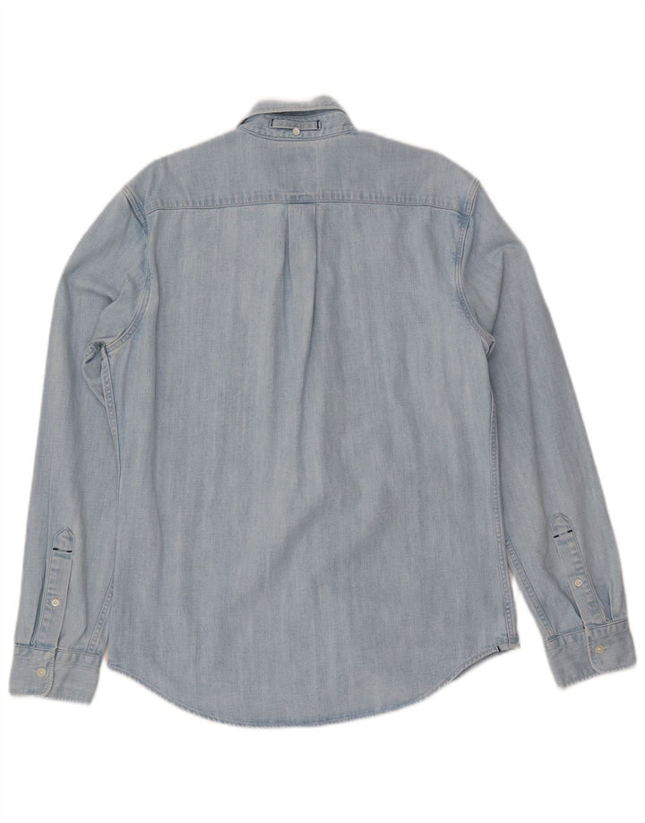 Мужская джинсовая рубашка узкого кроя LEVI'S, хлопок среднего синего цвета