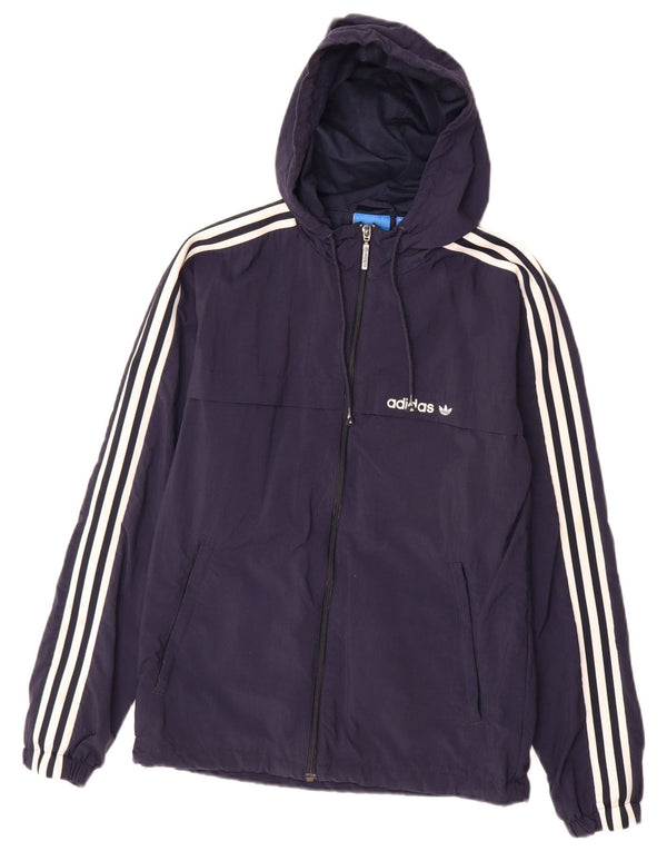 Adidas Мужской спортивный костюм с капюшоном Верхняя куртка XS Темно-синий нейлон