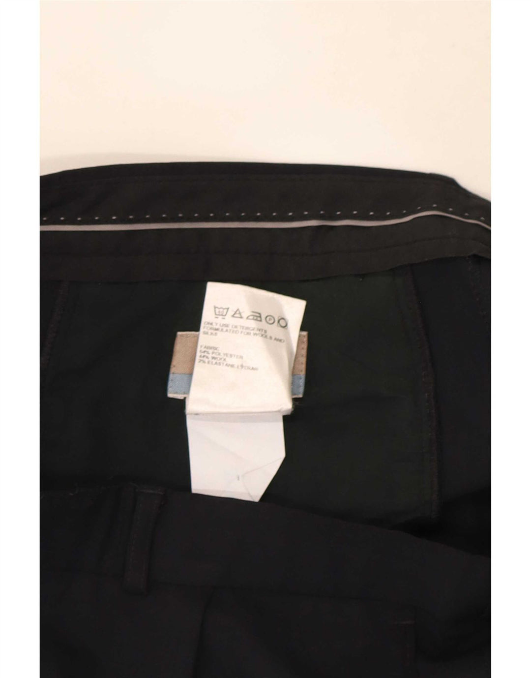 Мужские костюмные брюки Marks & Spencer W34 L31 темно-синие из полиэстера