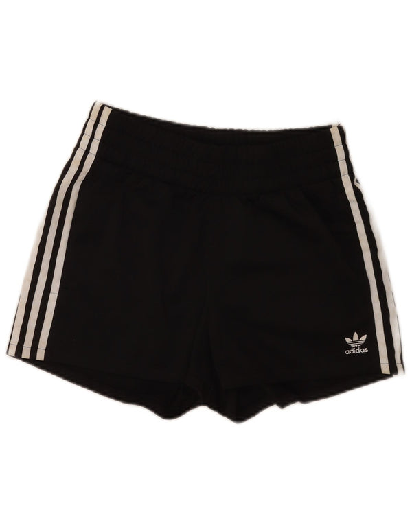 Женские спортивные шорты Adidas UK 8, маленькие черные из полиэстера