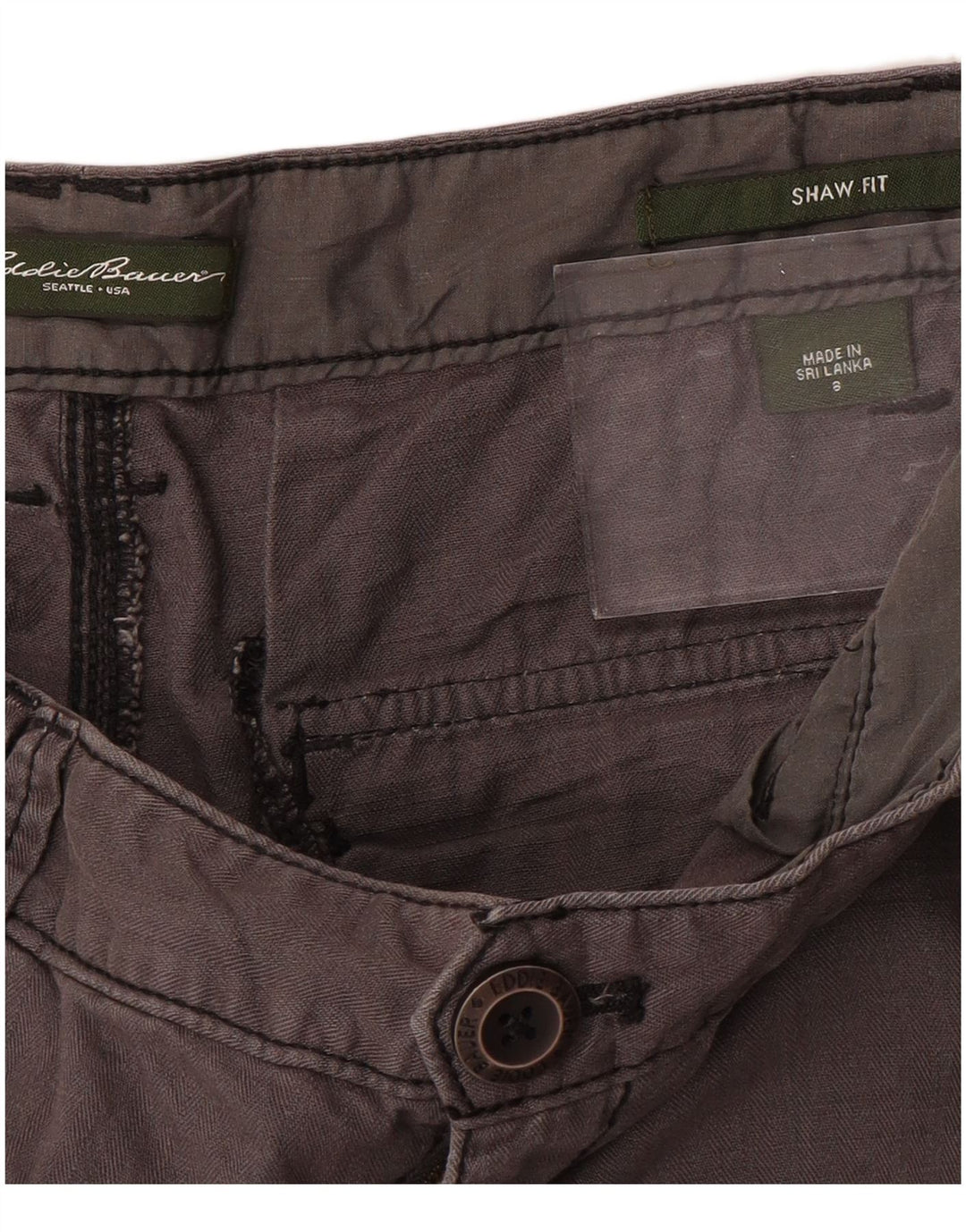 EDDIE BAUER Женские прямые укороченные брюки US 8 Medium W32 L23 Серые