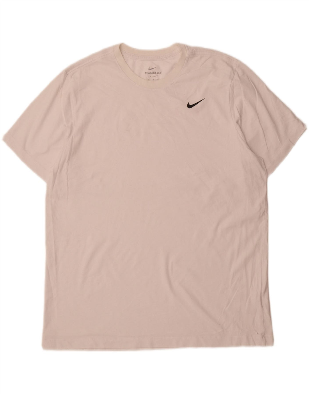 NIKE Mens Dri Fit T-Shirt Top XL White Cotton