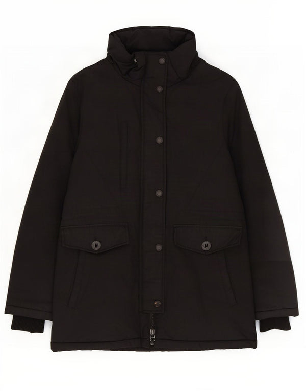 Женская парка Superdry UK 14, большая, черная, полиэстер