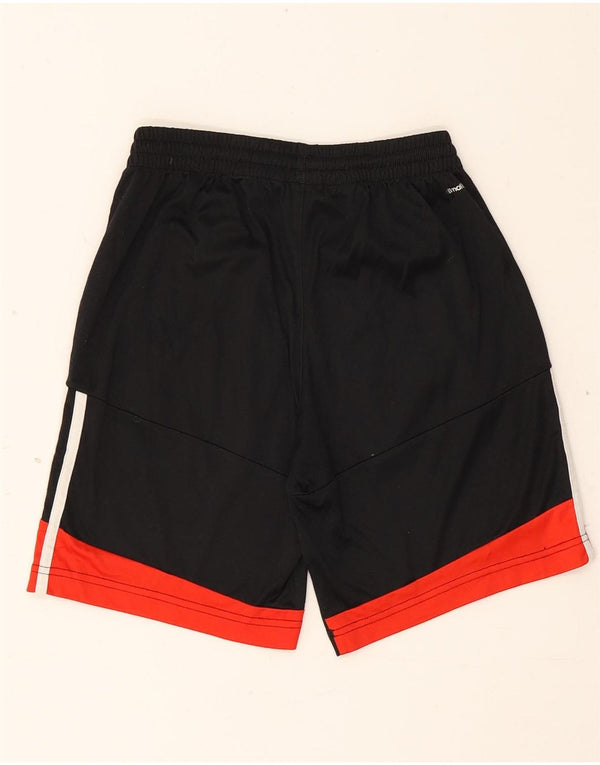 Adidas Boys Climalite Sport Shorts 11-12 Years Black Colourblock Polyester